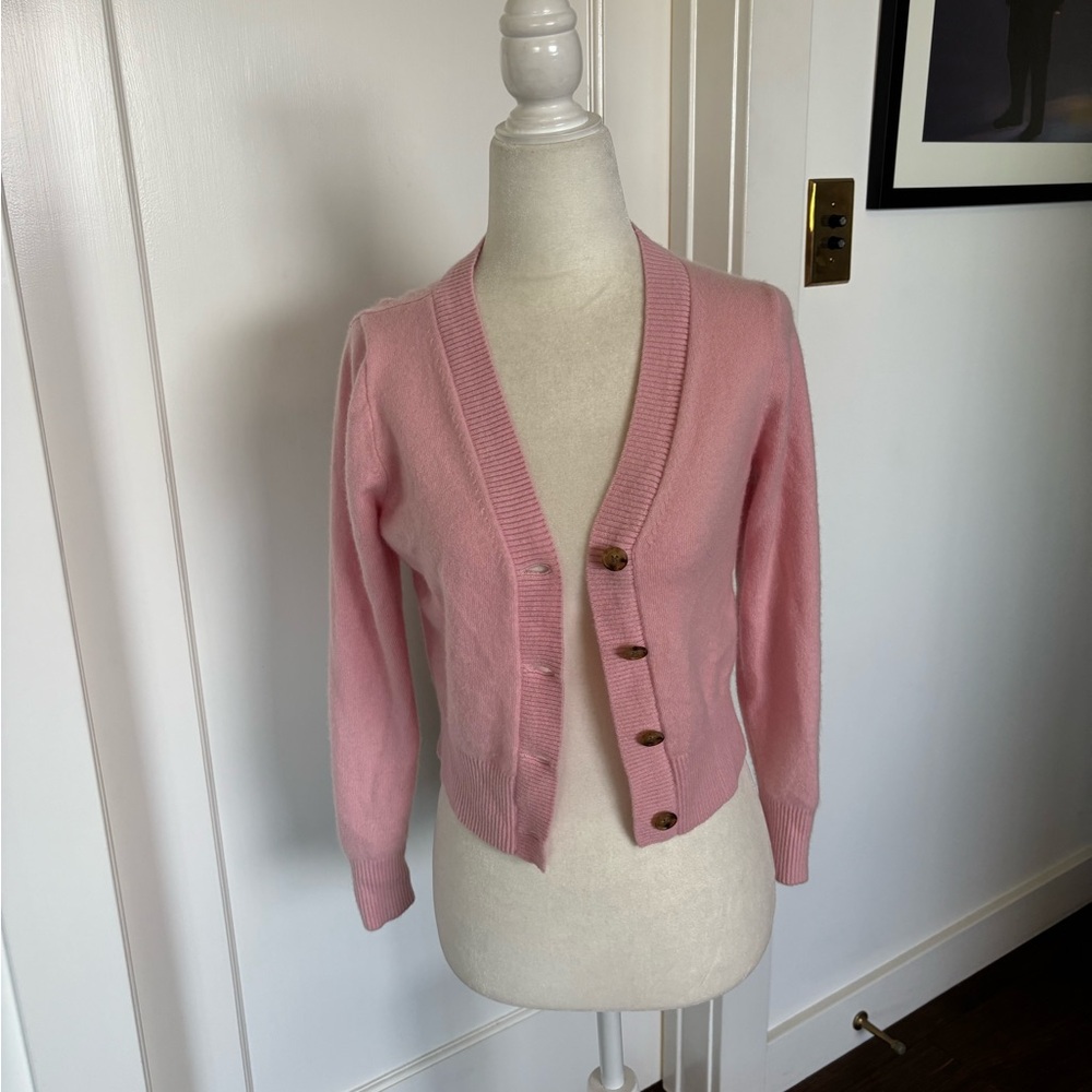 J. Crew Cropped Cashmere Cardigan Sz XS - Picture 2 of 7